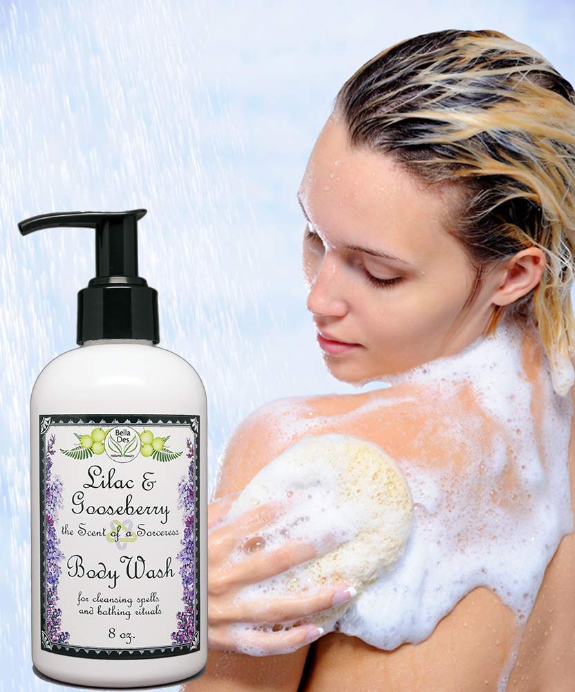 Lilac And Gooseberry Scented Body Wash | Bath And Shower Gel | 8 Ounces | Yennefer Perfume Scent Of A Sorceress By Bella Des Nat