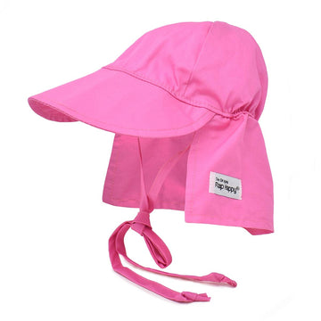 Flap Happy Upf 50+ Flap Hat With Ties, Candy Pink, Medium