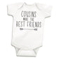 Bump And Beyond Designs Cousins Make The Best Friends One Piece Baby-Boys Pregnancy Reveal To Family Leotard White, 6-12 Months