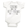 Bump And Beyond Designs Cousins Make The Best Friends One Piece Baby-Boys Pregnancy Reveal To Family Leotard White, 6-12 Months