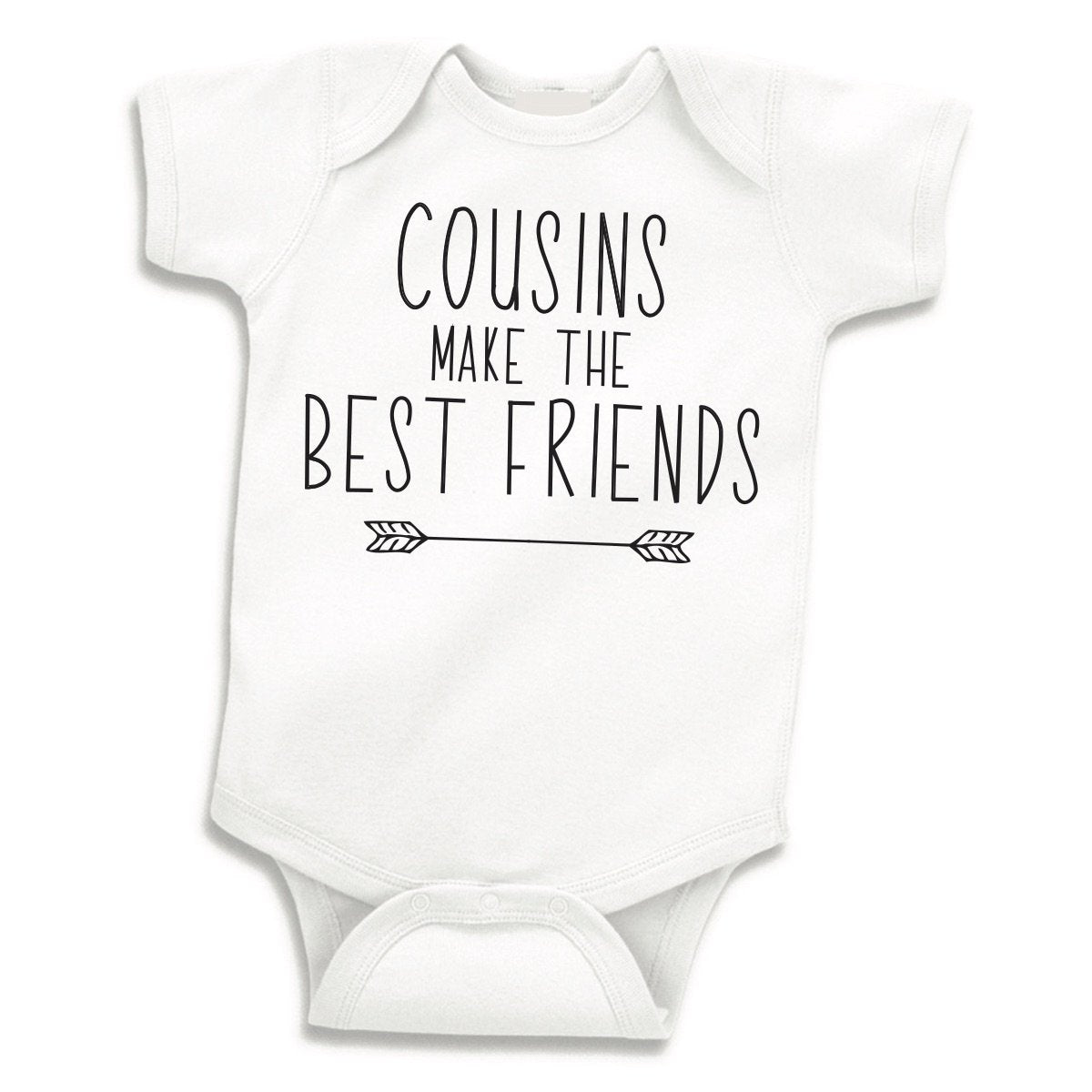 Bump And Beyond Designs Cousins Make The Best Friends One Piece Baby-Boys Pregnancy Reveal To Family Leotard White, 6-12 Months