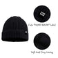 Simple Knitted Baby Beanie Hip-Hop Boys Winter Hat Toddler Kids Bonnet For Girls 0-5Y (Black+Light Gray+White,L)