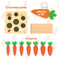 Montessori Toys for 1 Year Old, Carrots Harvest Wooden Baby Toys for 6-12 Months Educational Shape Sorting Matching Toys for Tod