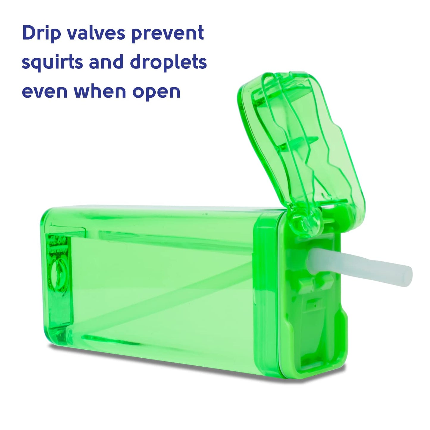 Precidio Design Drink In The Box Eco-Friendly Reusable Juice Box Container, 12 Ounce, Green