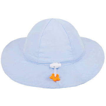 Simplikids Upf 50+ Uv Ray Sun Protection Wide Brim Baby Sun Hat,Light Blue,0-12 Months