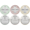 PandaEar 3 Pack Stainless Steel Toddler Plates with Suction, Divided Plates with Removable Silicone Sleeve for Babies & Toddlers