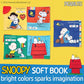 Kids Preferred Peanuts Snoopy Baby Stuff Fun Crinkle Book with On The Go Travel Clip Teether Soft Sensory Book for Babies & Todd