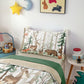 Ckou Ccoo 4 Pieces Woodland Animal Toddler Bedding Set, Forest Deer Bear Bed Comforter Setfor Baby Boys Girls, Cute Toddler Quil