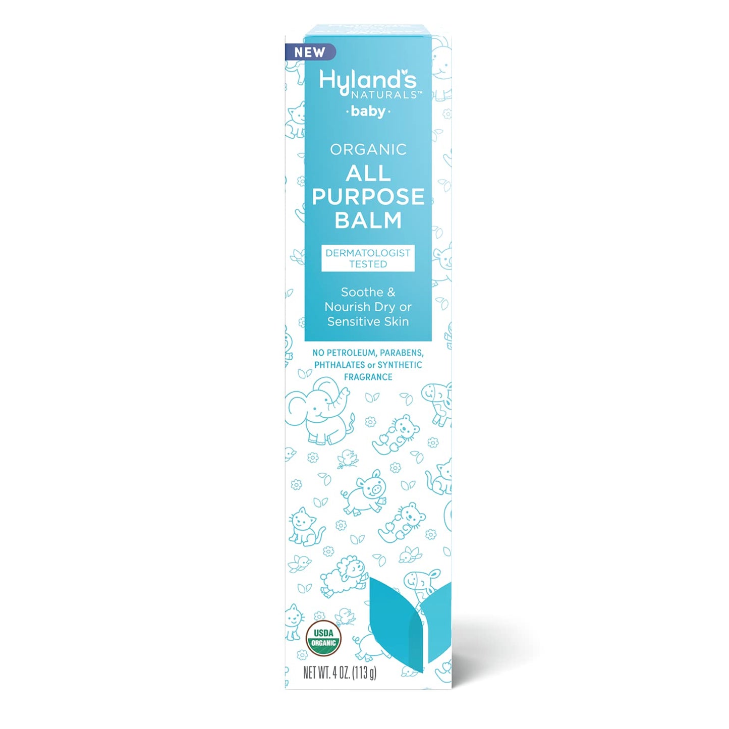 Hylands Baby Organic All Purpose Balm, Soothe and Nourish Dry/Sensitive Skin, Moisturizer With Organic Almond and Coconut Oil, 