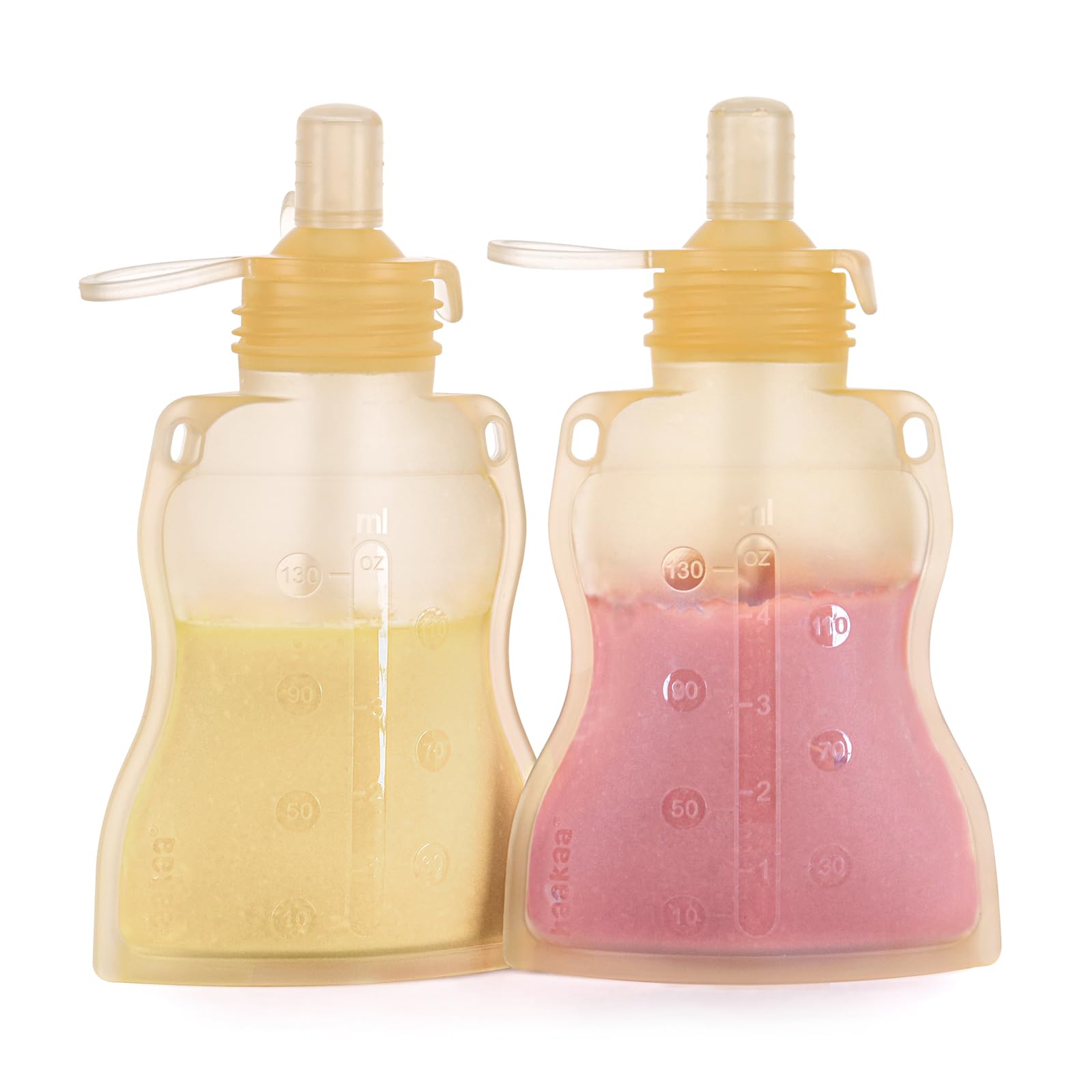 Haakaa Pouch Reusable Baby Food Pouch, Reusable Pouches For Toddlers Kids Squeezable Pouch, Washable Freezer - Make Homemade Org