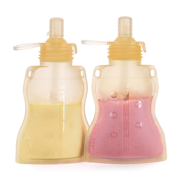 Haakaa Pouch Reusable Baby Food Pouch, Reusable Pouches For Toddlers Kids Squeezable Pouch, Washable Freezer - Make Homemade Org
