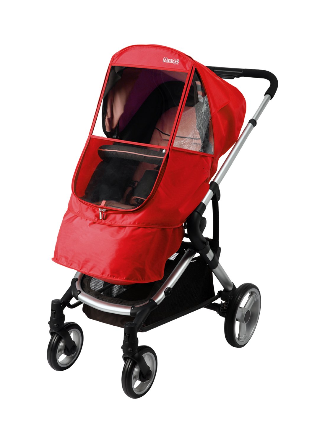 Manito Elegance Beta Stroller Weather Shield/Rain Cover - Red