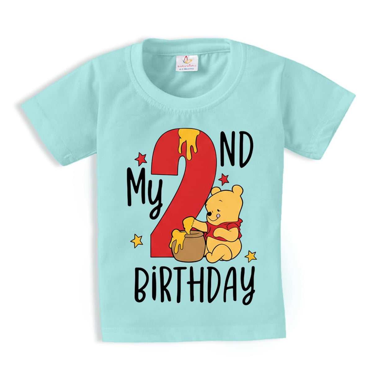 Baby Wish Birthday TShirt For Boys And Girls Celebrate Second Birthday Unisex Tshirt Half Sleeve Round Neck  Honey Print Sea G