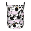 Pevtufa Cute Animal With Cow Foldable Laundry Basket Organizer,Fabric Clothes Toy Storage Basket Nursery Hamper Storage Bin For 