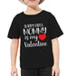 Valentine'S Day Shirts Toddler Boys Valentine T-Shirt Mommy Is My Valentine Tshirt Graphic Tee Tops Black