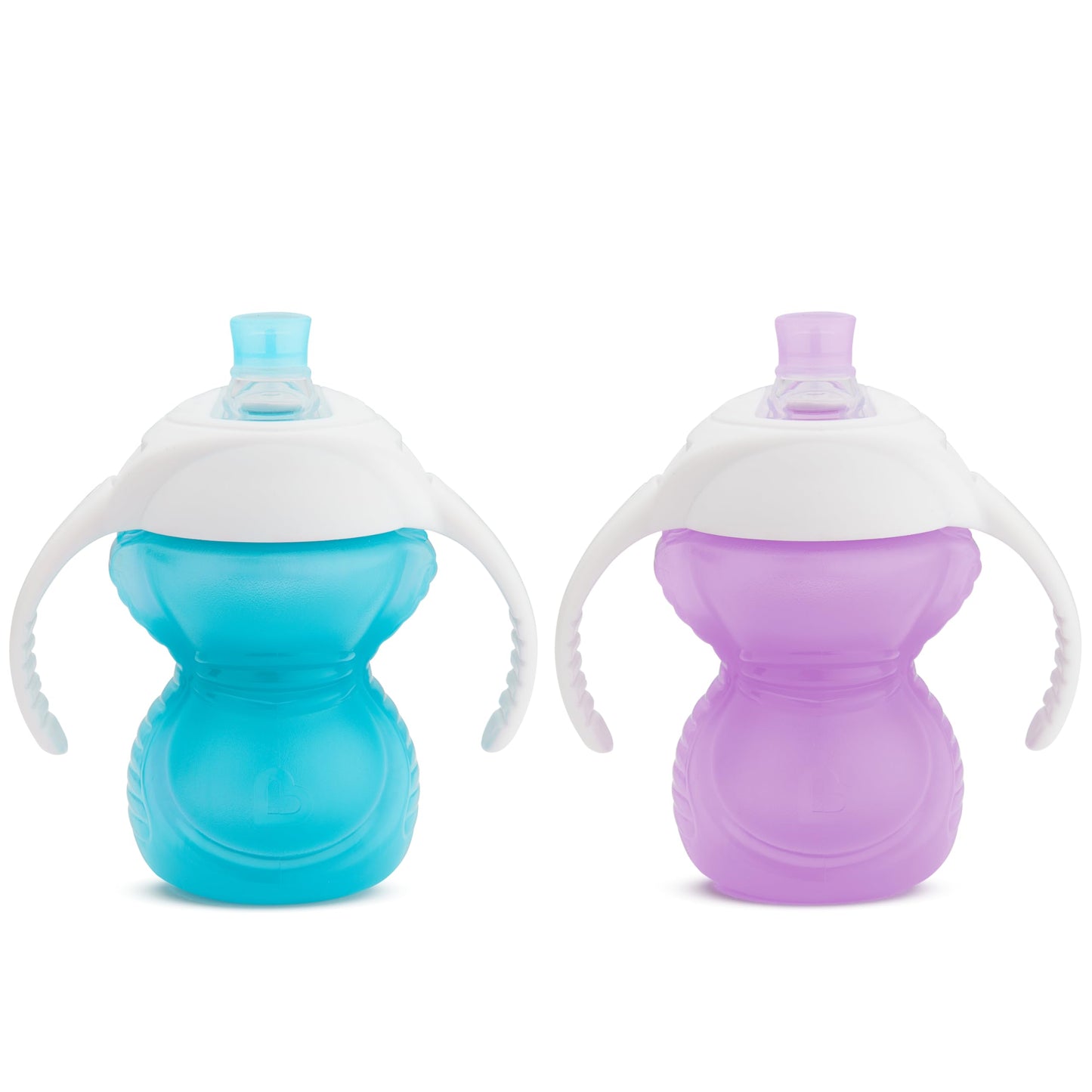Munchkin Click Lock Bite Proof Trainer Cup, 7 Ounce, 2 Pack, Blue/Purple