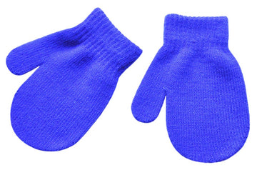Biuxiaobai Baby Boys And Girls Solid Warm Knitted Mittens No Scratch Gloves, 1-4 Years, Royal Blue