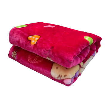 SEE FIT Newborn Babys Velvet Double Layer Blanket (Pink)