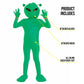 Fun Shack Green Alien Costume Kids, Kids Alien Costume For Boys, Kids Alien Halloween Costume, Alien Costume Girls, Medium