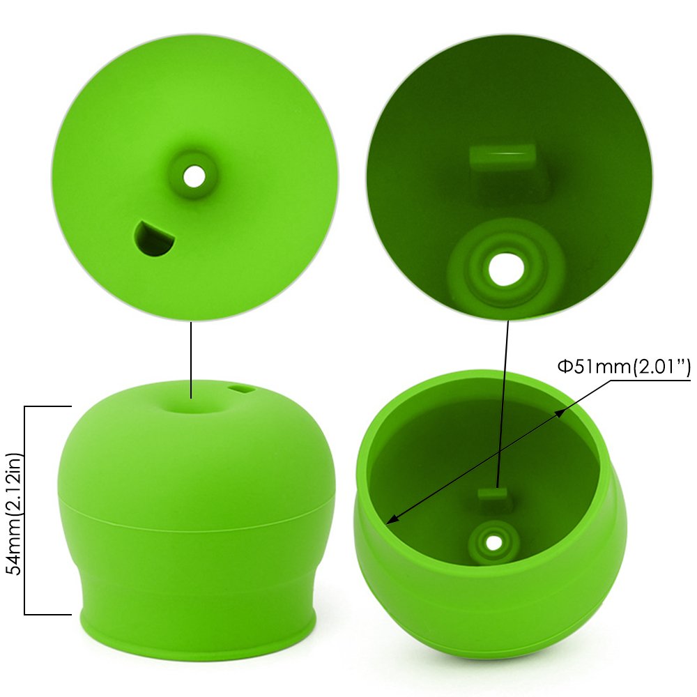 Maxin Silicone Sippy Lids Pack Of 5, Silicone Spout Makes Cup Into Spill-Proof Sippy Cup For Babies And Toddlers