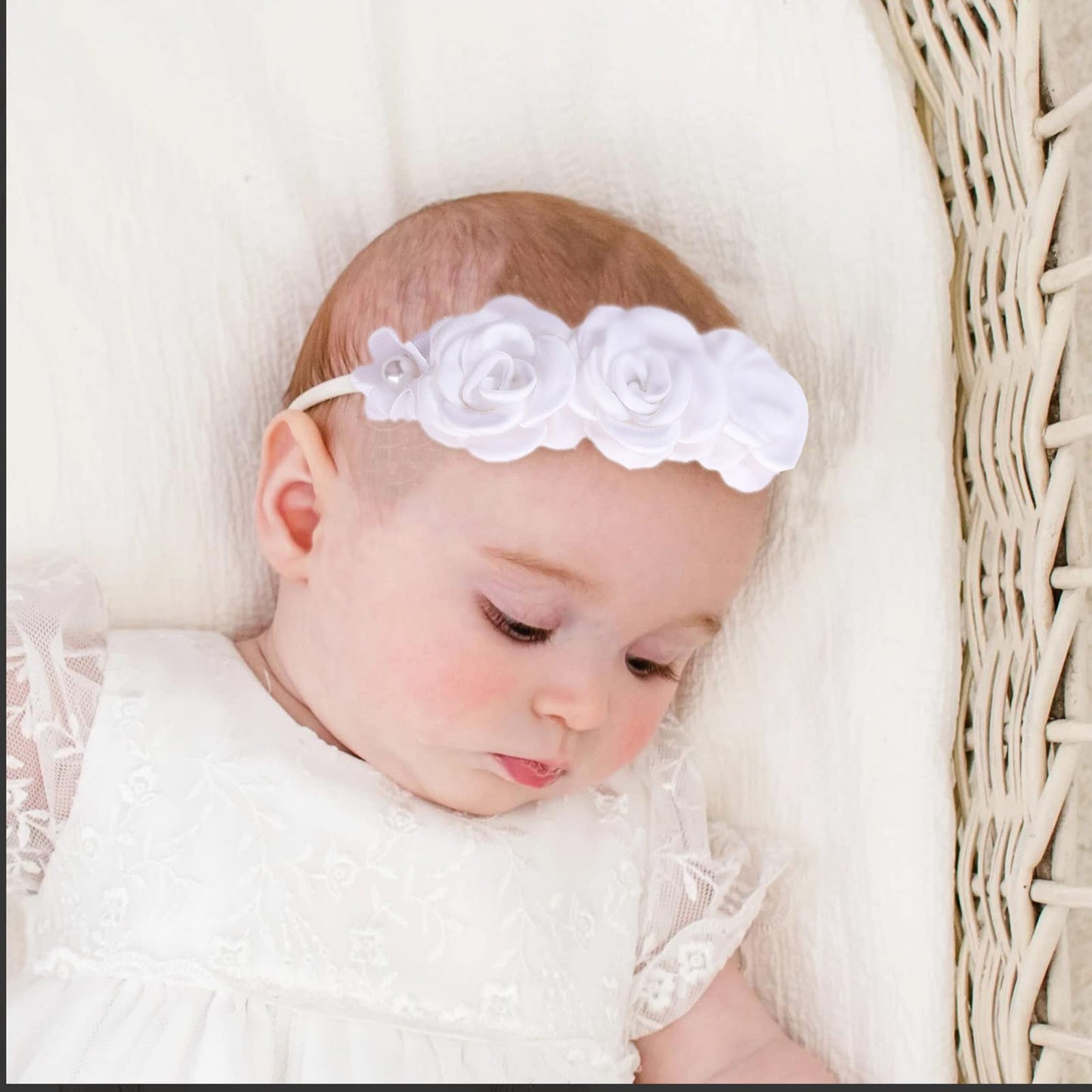 Bfnaagirl Baby Girl Floral Headband Nylon Flower Crown Elastic Hairband 3Pcs Hair Accessories Gift For Girls