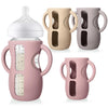 Juome Silicone Sleeves With Handles For Avent Natural Glass Baby Bottles - 3 Pack Anti Breakage Baby Bottle Holder For Philips A
