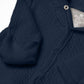 Honestbaby Baby Boys Organic Cotton Matelasse Snap-Front Hooded Jacket Cardigan Sweater, Dark Navy, 3-6 Months Us