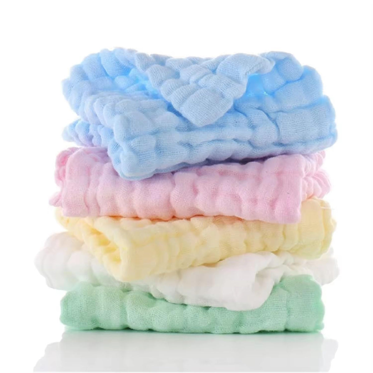 VIHAX Baby Cotton Muslin | Face Towels | Extra Soft Hankies | Reusable Napkins | Swaddles Wrap for New Born Baby | 0 18 Month+ 