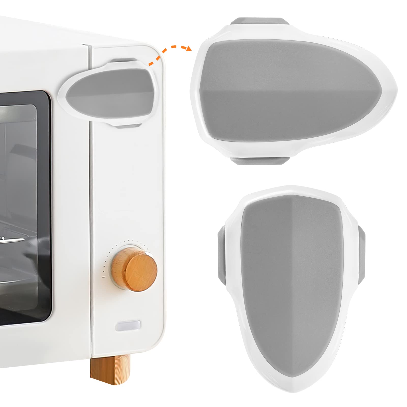 Gcrq 2 Pcs Oven Door Lock Child Safety, Oven Baby Proof Childproof Oven Front Lock Easy To Install And Use Heat-Resistant And Du