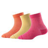 Young Wings WomenS Socks Orange Yellow & Pink Color Cotton Fabric Free Size Ankle Length Casual & Formal Wear Socks Pack Of 3 W