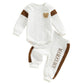 Kayotuas Newborn Baby Boy Outfit Mamas Boy Baby Clothes Cute Bear Embroidery Long Sleeve Romper Pant Set Fall Winter Clothing (W