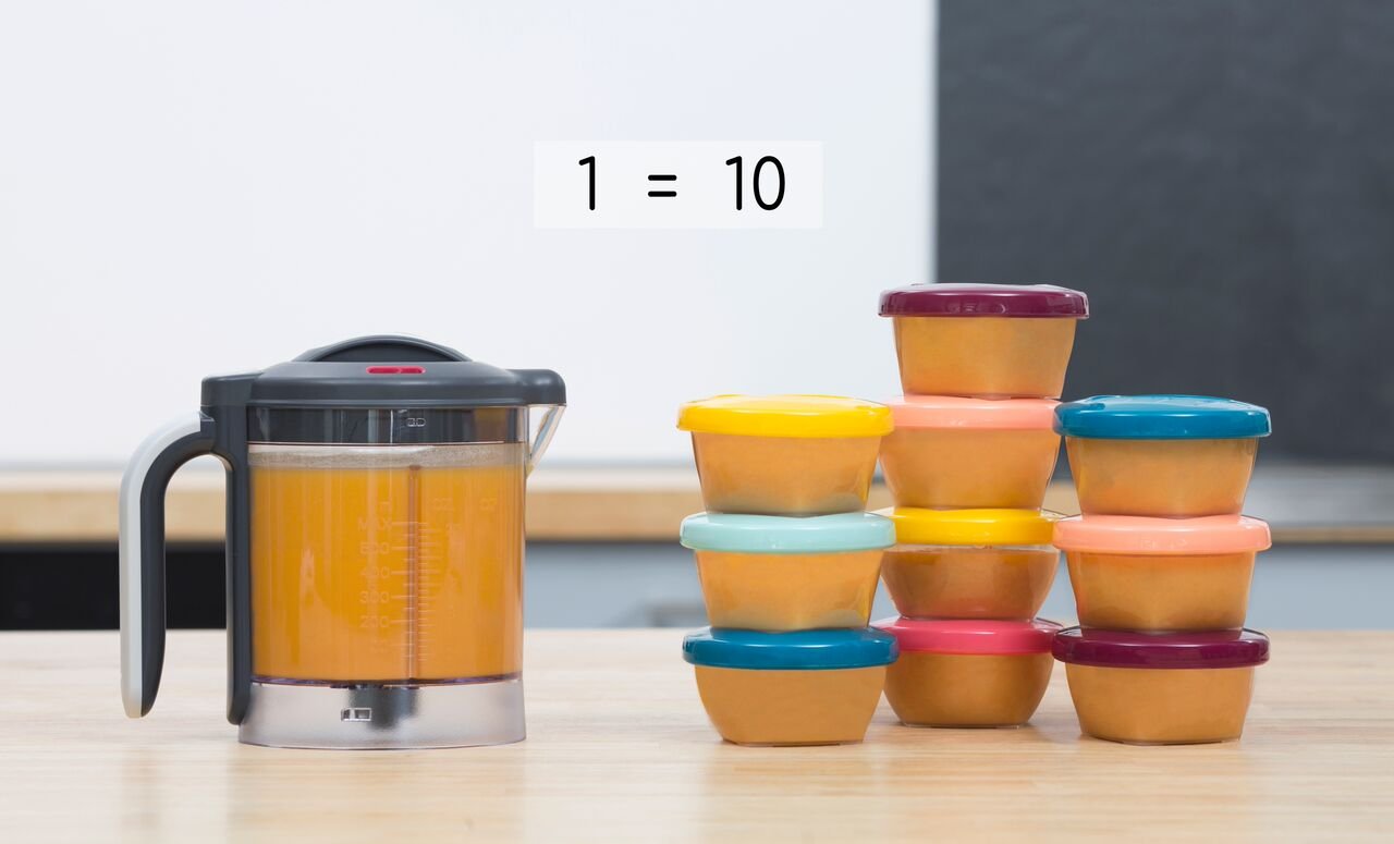 Babymoov Duo Meal Station Grey: Multi-Speed Baby Food Maker Steamer And Puree Blender, Baby Food Processor That Warms & Defrosts