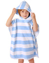 Tbezy Hooded Poncho Bath Towel Ultra Soft And Absorbent Cloud Touch Cotton Stripes Beach Towels For Kids 26 Years (26, Yellow)