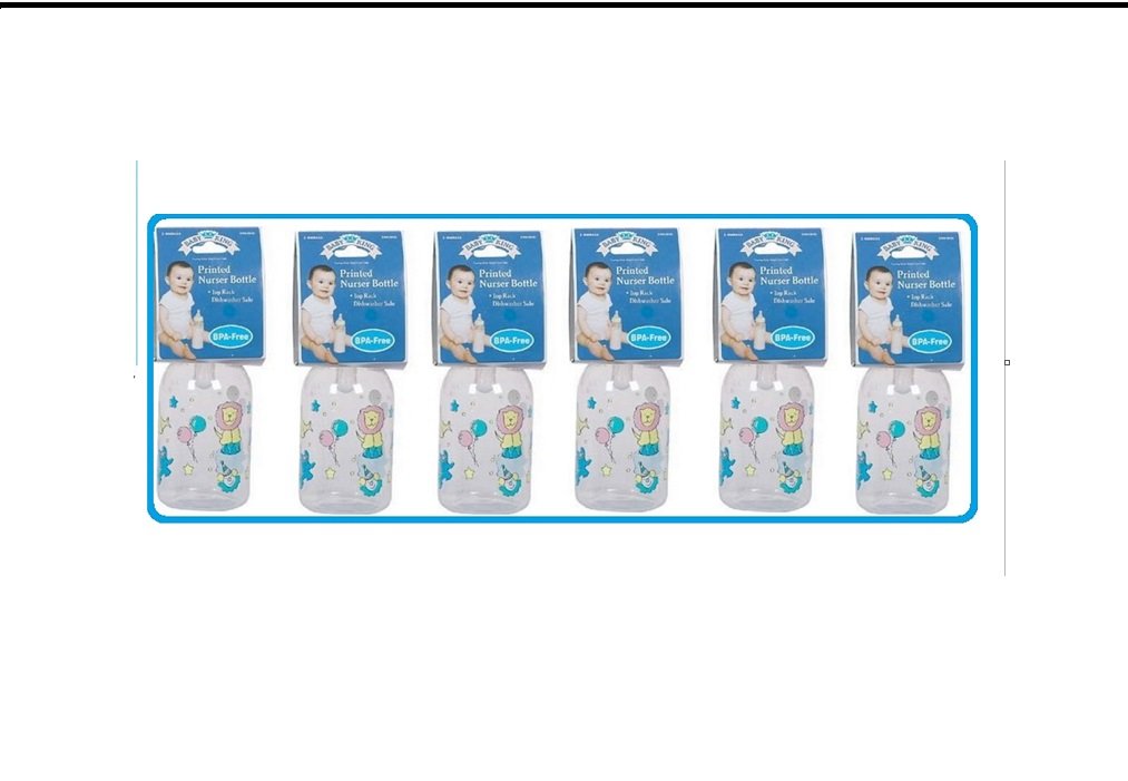 Baby King Printed Nurser Bottle - 5 oz. (Pack of 6)
