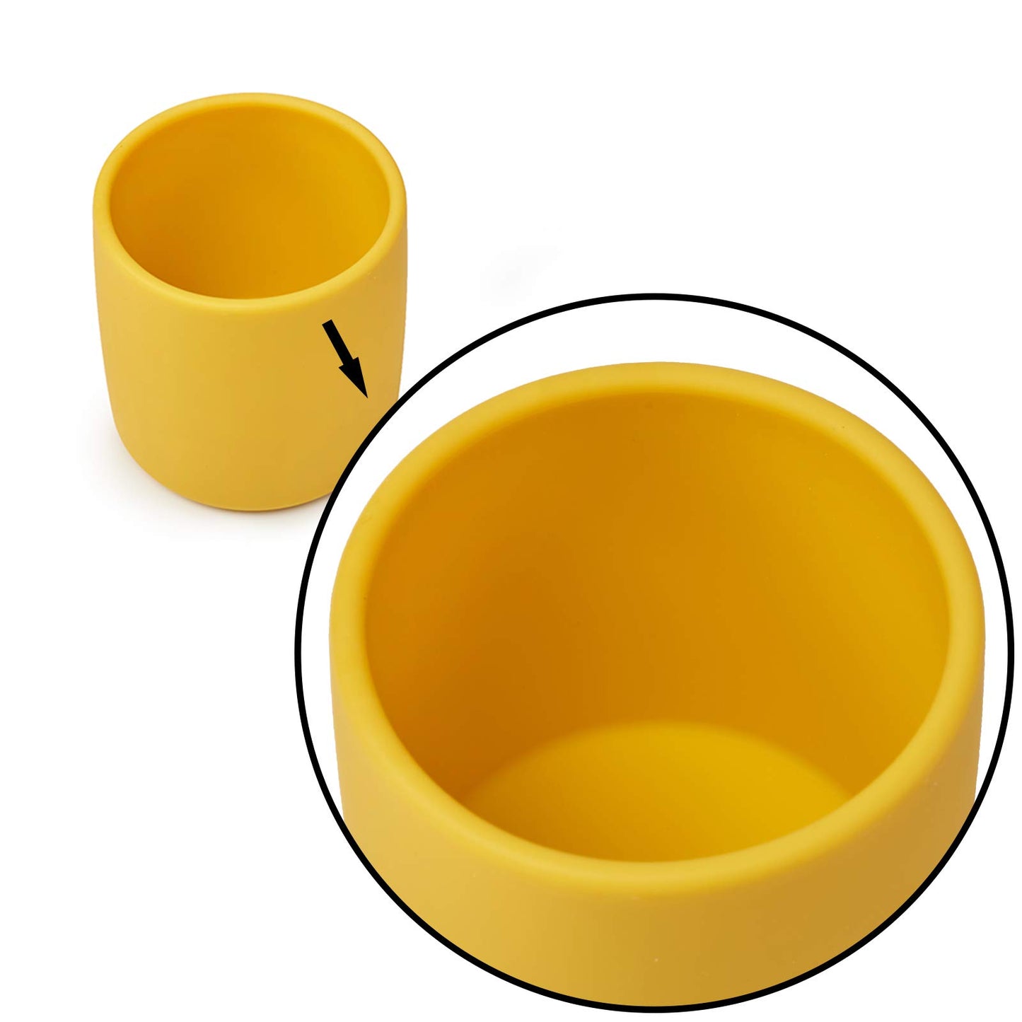 Catii Silicone Toddler Cup 6 Oz,Toddler Open Cups Study And Durable, For Baby Shower Gifts, Training Cups For Toddlers 1-3 Years