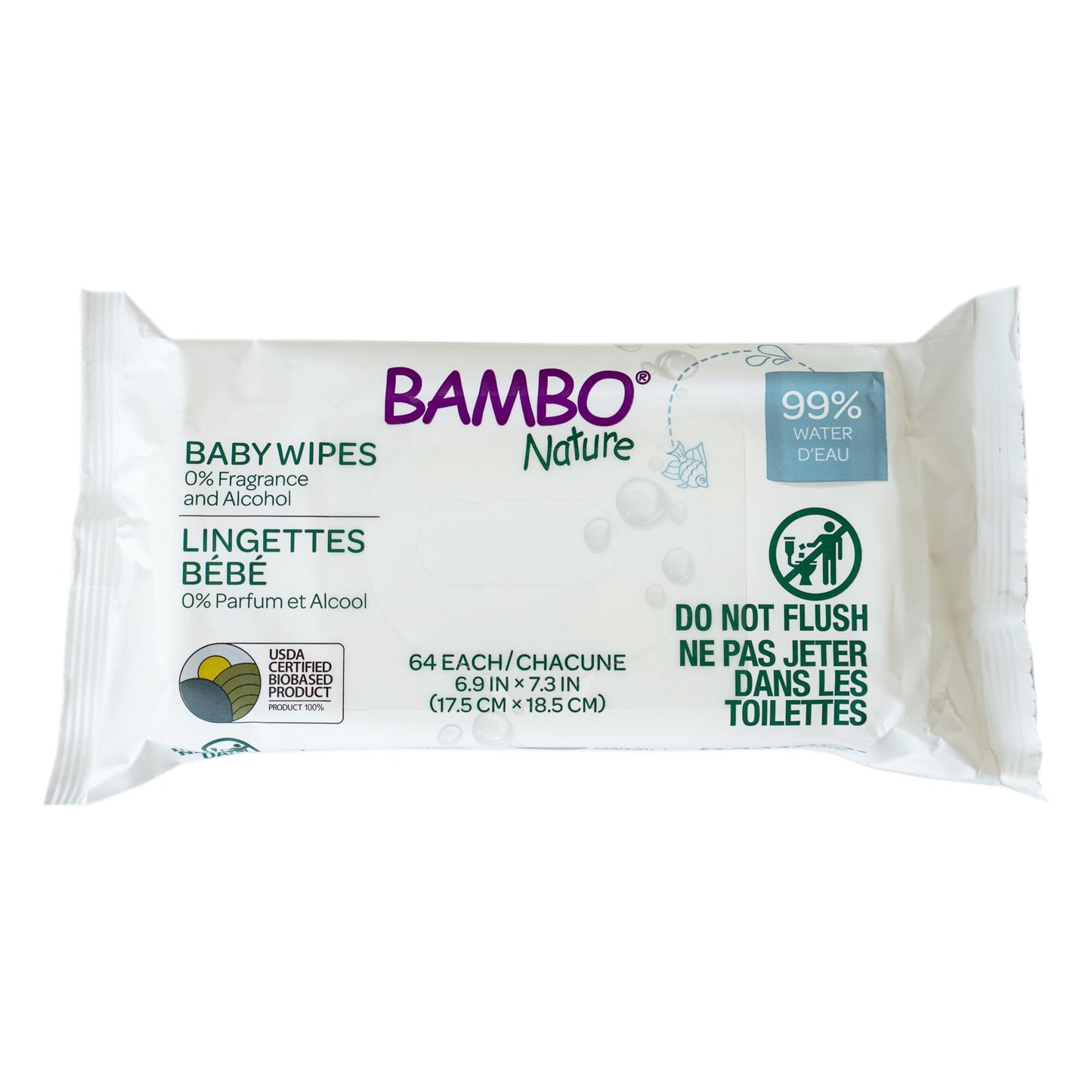 Bambo Nature Usda Certified Biobased Baby Wipes 768 Count