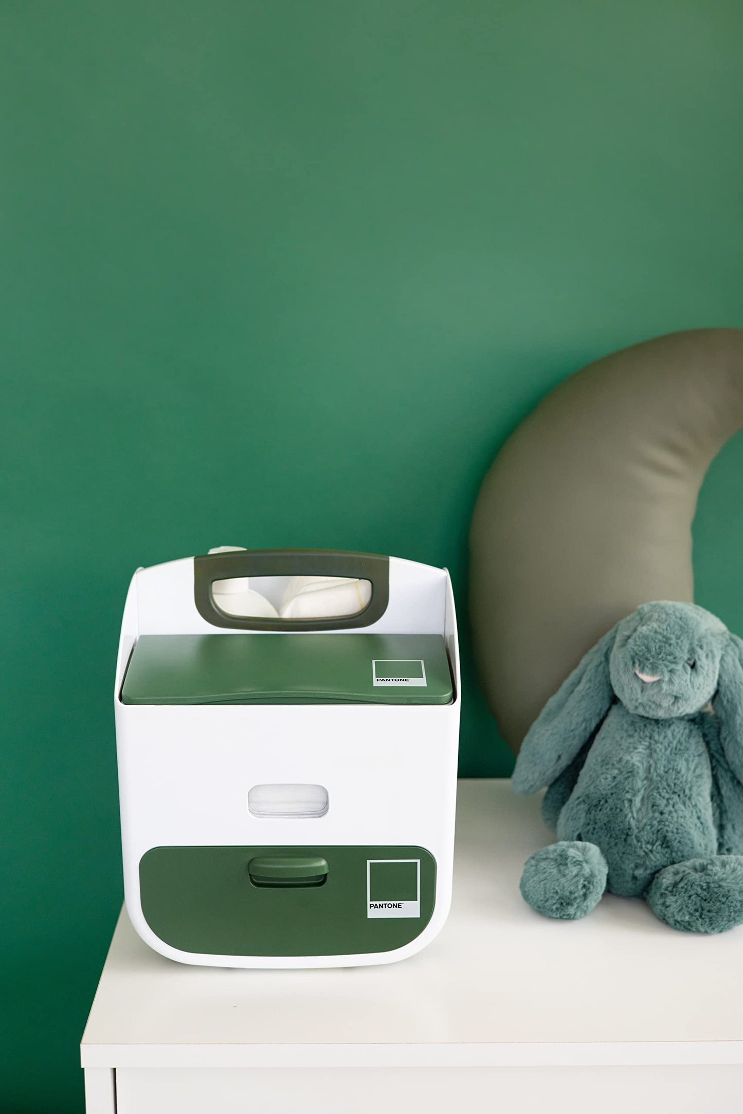 Ubbi Portable Diaper Changing Station Diaper Storage Caddy Organizer With Bonus Changing Mat. Stores Baby Diapers, Wipes + Baby
