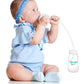 Tinukim Ifeed 4 Ounce Self Feeding Baby Bottle With Tube - Handless Anti-Colic Nursing System, White - 2-Pack