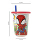 The First Years Spidey And His Amazing Friends Take & Toss Toddler Straw Cups - Spill Proof Toddler Sippy Cups With Snap On Lids