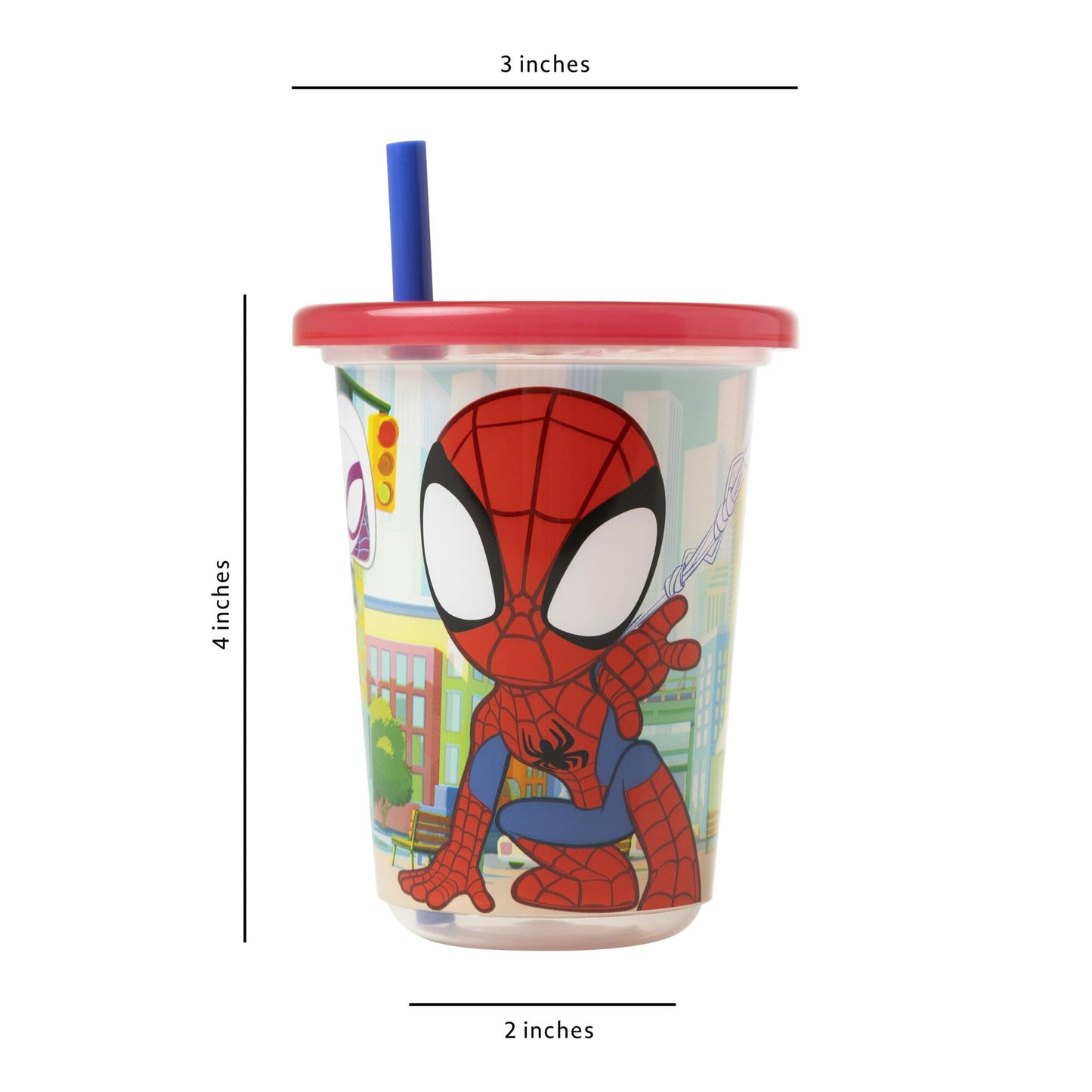 The First Years Spidey And His Amazing Friends Take & Toss Toddler Straw Cups - Spill Proof Toddler Sippy Cups With Snap On Lids