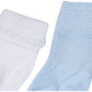 Jefferies Socks Baby Newborn Bubble Stitch Rock-A-Bye Bootie 6 Pair Pack Socks, Blue/White, Newborn