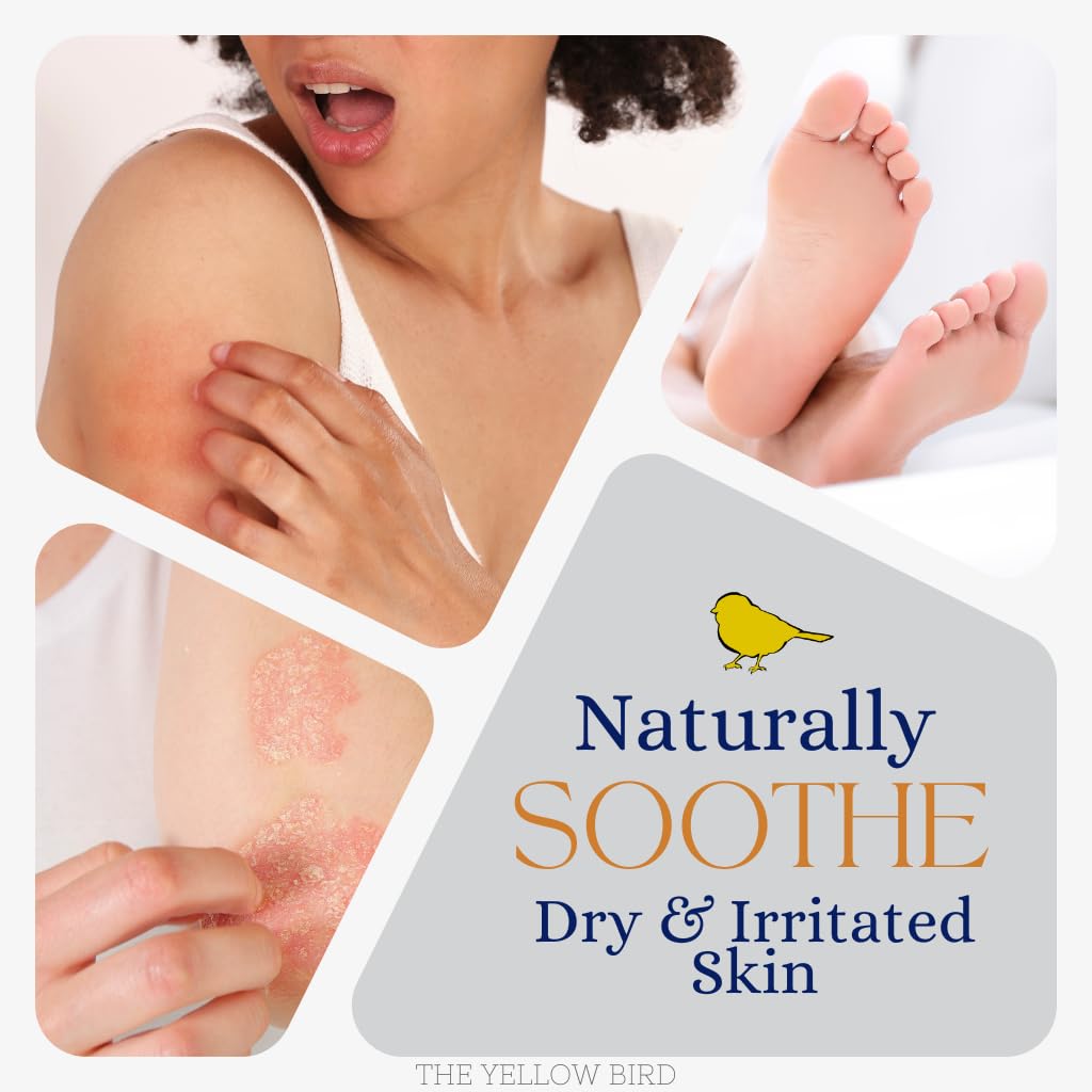 Yellow Bird Natural Soothing Foot & Body Balm - Everything Skin Moisturizer, Organic Itch Relief Cream, Baby Diaper Balm, Soothi