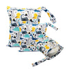 Asenappy 3Pcs Cloth Diaper Wet Dry Bags Waterproof Reusable With Two Zippered Pockets Travel Beach Pool Daycare Soiled Baby Item