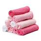Spasilk Baby Washcloth Wipes Set For Newborn Boys And Girls, Soft Terry, Pack Of 10, Pink