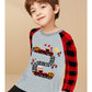 Toddler Valentine'S Day Shirt Boy Girl Love Train Outfits Buffalo Red Plaid Raglan Sleeve Heart Clothes Kids Tee Tops 2T