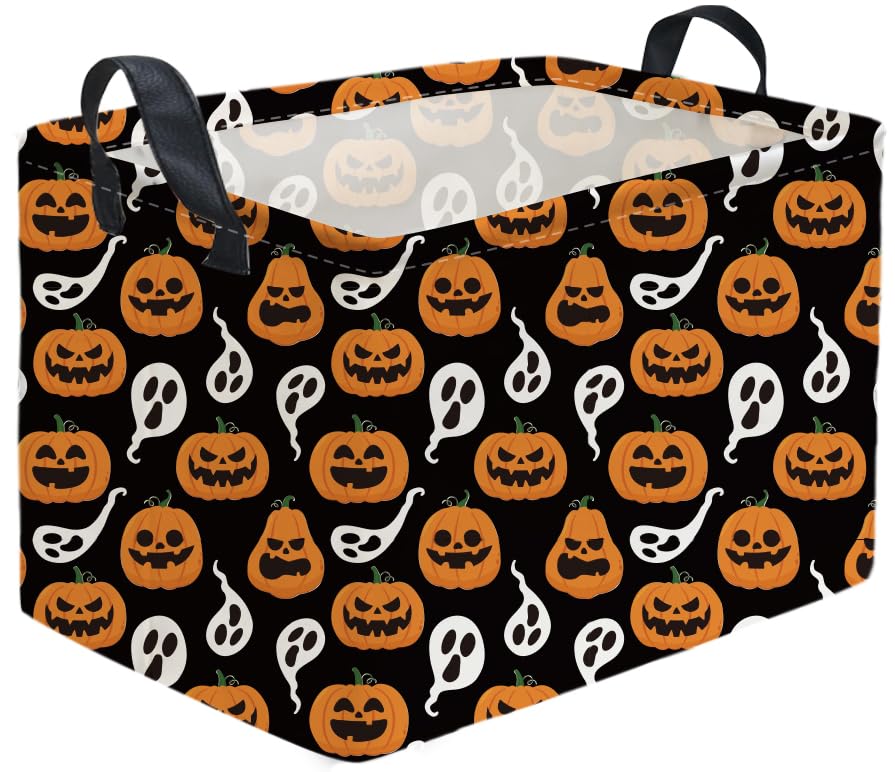 Sanjiaofen Rectangular Kids Basket,Halloween Basket.Cute Baskets for Girls, Pink Baskets with Handles.Books Bins,Gifts Box. (Pin