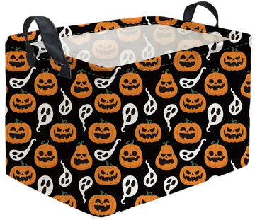Sanjiaofen Rectangular Kids Basket,Halloween Basket.Cute Baskets for Girls, Pink Baskets with Handles.Books Bins,Gifts Box. (Pin