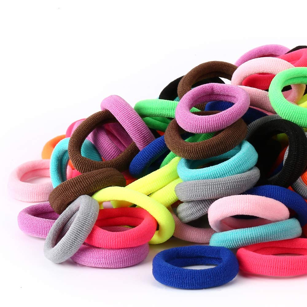 Qarwayoc Baby Hair Ties, Cotton Toddler Hair Ties For Girls And Kids, Kids Seamless Hair Bands, Girls Elastic Ponytail Holders (