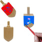 The Dreidel Company Hanukkah Wooden Dreidel, Design Your Own 3' Inch Chanukah Dreidel, Unfinished And Natural (48-Pack)