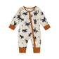 Mieeyali Western Baby Boy Clothes Cowboy Baby Outfit Infant Knight Print One-piece Jumpsuit Newborn Fall Winter Romper (Apricot,